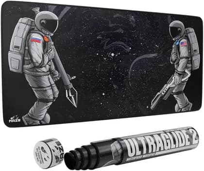 Maze 2XL Extended Mouse Pad/Mat, 36'' x 18'' x 0.2'' Dimension, 5mm Thick, Ultraglide 2, Waterproof, Anti-Fray, Anti-Slip, Smooth Surface for Maximum Control and Speed, Astro War-B | UJ-XWL3-KLFB
