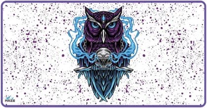 Maze 3XL Extended Mouse Pad/Mat, 48" x 24" x 0.2" Dimension, 5mm Thick, Ultraglide 2, Waterproof, Anti-Fray, Anti-Slip, Smooth Surface for Maximum Control and Speed, Night OWL-W | 3Q-JD48-7L00
