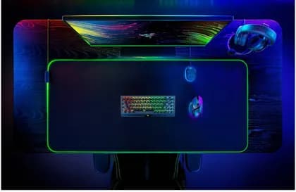 Razer Goliathus Chroma Gaming Mouse Mat, Micro Textured Cloth Surface, Large 3XL Size, Optimized For All Sensitivity Settings and Sensor, 3.5mm Thickness, 550W x 1200L mm, Black | RZ02-02500700-R3M1