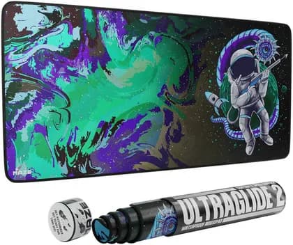 Maze 2XL Extended Mouse Pad/Mat, 36'' x 18'' x 0.2'' Dimension, 5mm Thick, Ultraglide 2, Waterproof, Anti-Fray, Anti-Slip, Smooth Surface for Maximum Control and Speed, Astro CGR-GB | 5I-X9UT-YRBK
