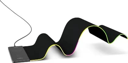Vertux RaftPad-Qi Anti-Friction LED Gaming Mouse Pad With 15W Wireless Charger | VE.RAFTPAD-QL.BK