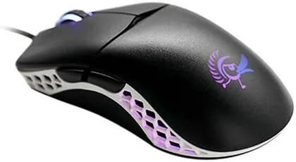Ducky Feather RGB Wired Gaming Mouse, Omron D2FC-F-K Microswitch, 16000 DPI Resolution, USB 2.0, 1000Hz Max Polling Rate,PixART PMW3389DM Sensor, 50M Clicks, Blakc & White | DMFE20O-OAZPA7V