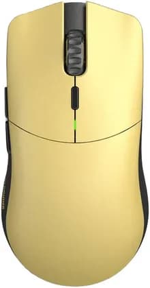 Glorious Model O Pro Wireless Gaming Mouse, Smoothly Rounded Pure PTFE Feet, BAMF Sensor, 19000 DPI Resolution, 6 Total Buttons, 80H of Battery Life, USB-C, Yellow, Forge | GLO-MS-OW-GP-FORGE