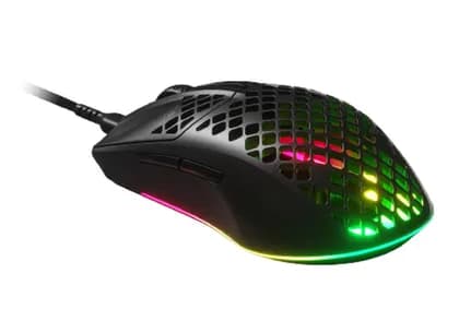 SteelSeries Aerox 3 Onyx Wired Gaming Optical Mouse, 6 Programmable Buttons 8500 DPI Resolution, 35G Acceleration, 1000Hz / 1 ms Polling Rate | 62611