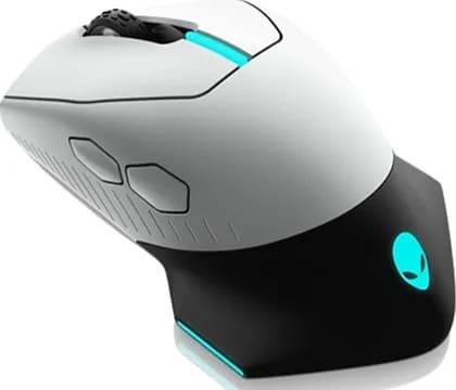 Dell Alienware 610M Wired/Wireless Gaming Mouse, 16000 DPI Resolution, 7 Buttons, 40G Acceleration, 1000Hz Polling Rate, 350 Hours Run Time, USB Interface, Gravity Grey - Lunar Light | 545-BBCN