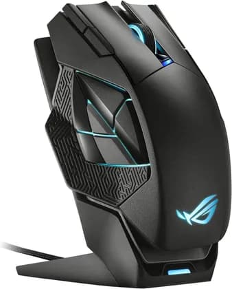 Asus ROG Spatha X Wireless Gaming Mouse, With Dual Mode Connectivity, Wired / 2.4 GHz, 12 Buttons, 19000 DPI Sensor, Exclusive Push-Fit Switch Sockets, Aura Sync RGB Lighting | 90MP0220-BMUA00