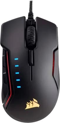 Corsair Glaive RGB Gaming Mouse Aluminum, 16000 DPI Optical Sensor, Omron Switches, 3-Zone RGB, 6 Buttons, Interchangeable Thumb Grips, iCUE, On-Board Memory, Braided Cable, FPS Design | CH-9302111-AP