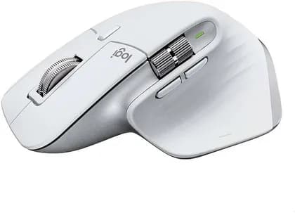 Logitech MX Master 3S Wireless Performance Mouse, With Ultra Fast Scrolling, 7 Buttons, 8000 DPI Resolution, Quiet Clicks, USB-C, Bluetooth, 10m Operating Distance, Pale Gray | 910-006560