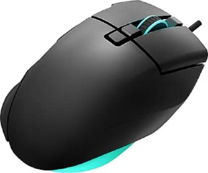 DeepCool MG350 FPS Gaming Mouse, 8 Programmable Button, Omron Mouse Switch, USB Cable Connectivity, 40g Acceleration, 400 IPS, Cyan Single Color Lighting System, Black | R-MG350-BKDUNN-G