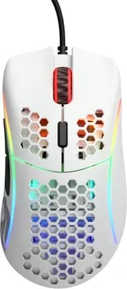 Glorious Model D Gaming Mouse, DPI Indicator, Pixart 3360 Sensor, HoneyComb Shell, 250+ IPS Tracking Speed, 1000Hz Polling Rate, Ascended Cord, Matte White | GD-WHITE