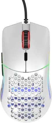 Glorious Model O Minus Mouse, 1000Hz Polling Rate, DPI Indicator, 6 Buttons with Macro Support, HoneyComb Shell, Ascended Cord, Pixart 3360 Sensor, Matte White | GOM-WHITE
