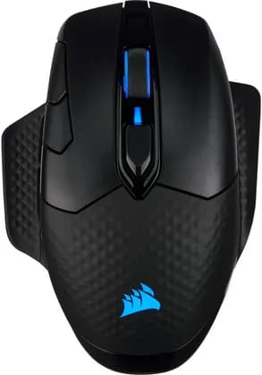 Corsair Dark Core RGB Pro Wireless Gaming Mouse, 18K DPI, PAW3392 Optical Sensor, 8 Programmable Buttons, 9 Zone RGB, Tri-Mode Connectivity, 1.8m Braided Fiber Cable, Black | CH-9315411-EU