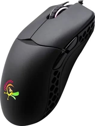Ducky Feather USB 2.0 PixArt PMW3389DM Sensor Hauno Micro Switch Resolution 16000 1.8M Cable RGB USB Gaming Mouse Black | DMFE20O-OAAPA7B