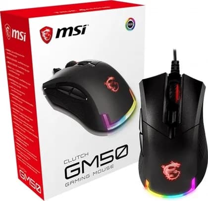 MSI CLUTCH GM50 RGB PMW-3330 Gaming Sensor Optical Gaming Mouse | S12-0400C60-PA3