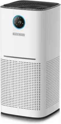 BLACK+DECKER Air Purifier with HEPA 13 Filter, PM2.5 Sensor, 470m3/h CADR, Covers Up to 60m2 for Large Room, White | AP3560-B5