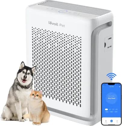LEVOIT Vital 100S Smart HEPA Air Purifier, Washable Filter, Air Quality Sensor, Pet Mode, Quiet 23dB, Covers 52m , Removes 99.97% Dust, Pollen, Pet Dander, Odours, White | LAP-V102S-WUK