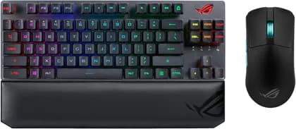 Asus Rog keyboard and mouse - Asus X807 Rog Strix Scope RX TKL Optical Mechanical Gaming Keyboard, Wireless, Bluetooth, RX Red Switch + Asus P713 Rog Harpe Ace Aim Lab Edition Wireless Gaming Mouse