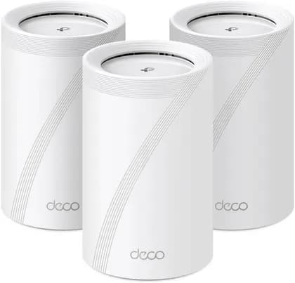 TP-Link Deco BE65, (3-Pack), BE9300 Whole Home Mesh WIFI 7 System, 9214 Mbps Wireless Tri-Band WiFi, 2.5 Gbps Wired, MLO, HomeShield, Combined Backhaul, White | Deco BE65 V1
