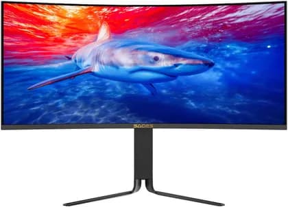 Sades BL-Shark Curved Gaming Monitor, 34" Curved Fast VA Display, WQHD Resolution, Up to 200 Hz Refresh Rate, 0.5ms MPRT Response Time, Adaptive Sync & HDR Support | BL-Shark