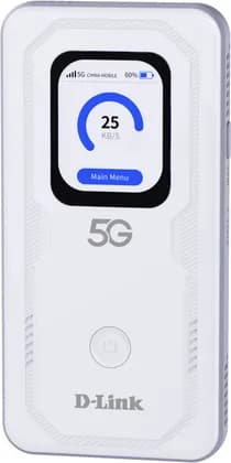 D-Link 5G Mi-Fi Router, Supports 5G NSA/SA & 4G LTE Fallback, Connect Up to 32 Devices, 6000mAh Battery Life, WPA3/WPA2 Encryption, Secure Hotspot, White | DWR-500V