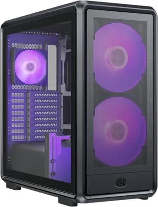 Cooler Master MasterFrame 600 Mesh Mid Tower Case, E-ATX Support, Tempered Glass Panel, 485mm GPU Clearance, 420mm Radiator Support, 3 ARGB Fans Preinstalled, Black | MF600M-KGNN-S01