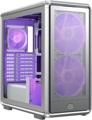 Cooler Master MasterFrame 600 Mesh Mid Tower Case, E-ATX Support, Tempered Glass Panel, 485mm GPU Clearance, 420mm Radiator Support, 3 ARGB Fans Preinstalled, Silver | MF600M-SGNN-S01