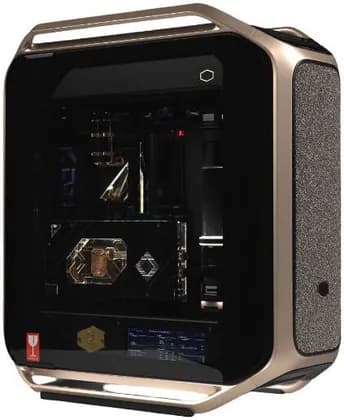 Cooler Master COSMOS ALPHA GOLD ATX Gaming PC Case, 2x 200x38mm & 1x Mobius 120x25mm Pre-Installed Fans, 420mm Radiator Support, 8 Expansion Slot, Tempered Glass/Steel, Gold | C700-GGNN-S00