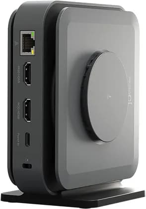 J5create USB-C 12-in-1 Docking Station, 140W GaN PD 3.1, 15W Magnetic Wireless, USB-C & USB 10Gbps/5Gbps Ports, Ethernet, SD/microSD 3.0 Card Reader, 3.5mm Audio, Vertical Stand, Gray | J5-JCD3199P
