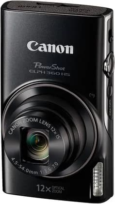 Canon PowerShot ELPH 360 HS A Digital Camera, 20.2MP CMOS Sensor, 12x Optical Zoom, 25 300mm Lens, Full HD 1080p Video, Optical Image Stabilization, Wi Fi And NFC, Black | 13803387704