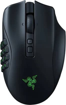 Razer Naga V2 Pro MMO Wireless Gaming Mouse, 30000 DPI Optical Sensor, 2.4GHz, Bluetooth, Wireless & Wired, 10/14/20 Programable Buttons, 90MClicks, Up to 150H Battery, Black | RZ01-04400100-R3G1