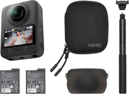 DJI Osmo 360 Essential Combo Action Camera, 360° Ultra-High-Resolution Video & Photos, Day & Night Shooting, Invisible Selfie Stick, Snap-On Magnetic Design, Black | 190021161962