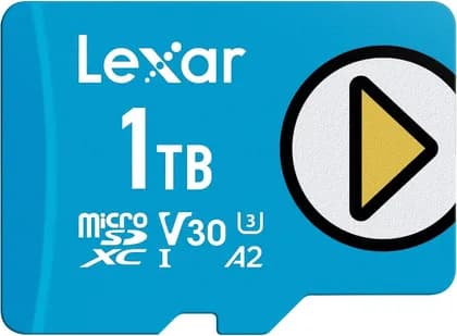 Lexar PLAY microSDXC Memory Card, 1TB Capacity, UHS-I Card, Up to 160MB/s Read Speed, 4K UHD, Compatible with Nintendo Switch, Smartphones & Tablets, Blue | LMSPLBL001T-BNNNU