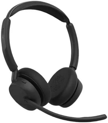 Jabra Evolve3 45 Stereo Headset, MS Certified, LINK 390a, USB-A with Dongle, Air Comfort, Up to 21 Hours of Talk Time, Seamless Connection, Secure & Easy to Manage, Black | 34599-999-999