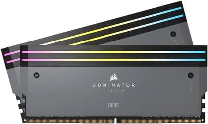 CORSAIR Dominator Titanium 32GB (2x16GB) DDR5 RGB Desktop Memory Kit, 6000MHz Memory Speed, CL30 CAS Latency, 1.40V Memory Voltage, 288 Pin, XMP / AMD, iCUE Cmpt, Gray | CMP32GX5M2B6000Z30