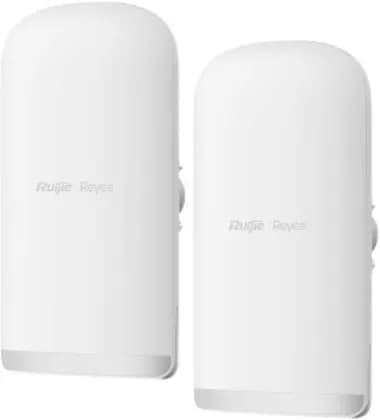 Ruijie 5km PTP Working Distance EST Bridge, 16 dBi Wireless Bridge (Pair), 3 x GE Ports, Automatic PTP Pairing, One-Touch Pairing for PTMP Mode, Support TDMA, Support SON, White | RG-EST350G