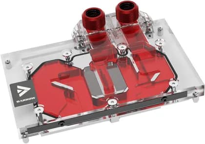 Barrow LRC2.0 Full-Coverage GPU Water Block for NVIDIA GeForce RTX 3070 Aurora, 5V ARGB RGB Lighting, Nickel-Plated Copper Cooling Base, Acrylic Top, G1/4" Ports | BS-NVG3070-PA