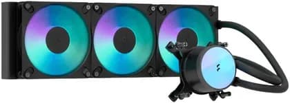 Fractal Radius 360 RGB AIO Liquid CPU Cooler, 360mm Radiator, 3x Dynamic 3 - 12 RGB Fans, 2200 RPM, 63.9 CFM Airflow, 2.1 mmH2O Static Pressure, 31.9 dBA Noise Level, Black | FD-W-RA1-3602