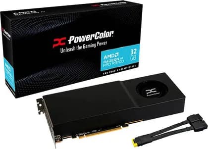 PowerColor Radeon AI PRO R9700 Graphics Card, 32GB GDDR6 256-Bit Memory, 4096 Units Steam Processor, 20Gbps Memory Speed, 2920MHz Boost Clock, PCIE 5.0 x16 | AI PRO R9700 32G-B