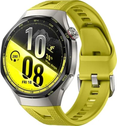 Huawei Watch GT 7 Pro Smartwatch, 46mm, 1.47" AMOLED Display, Titanium & Nano-Tech Ceramic, Up to 21 Days Battery Life, Physical Readiness Score, Yellow EasyCross Fluoroelastomer Strap | Atum-B49W