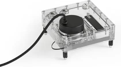 Alphacool Core 140mm Reservoir D5 with VPP Apex PWM Pump, aRGB LEDs, 3x G1/4" Female Thread / 1x Drain Port Connection, 0.8Bar Pressure Tested, Acrylic Material, Transparent | 13889