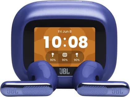 JBL Live Flex 4 True Wireless Earbuds, Adaptive Noise Cancelling, 12mm Drivers, Hi Res Spatial Sound, 6 Mic Beamforming, 50 Hour Total Battery, Qi Wireless Charging, Bluetooth, Blue | JBLLIVEFLEX4BLU