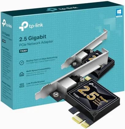 TP-Link 2.5 Gigabit PCI Express Network Adapter, Low-Profile and Full-Height Brackets, Supports Windows 11/10/8.1/8/7, Windows Servers RS 2022/2019/2016/2012 R2/2012/2008 R2, Linux | TX201
