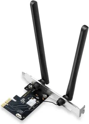 Mercusys MA86XE AXE5400 Wi-Fi 6E Tri-Band PCIe Adapter, 2402Mbps 6GHz, 2402Mbps 5GHz, 574Mbps 2.4GHz, Bluetooth 5.3, OFDMA, MU-MIMO, 1024-QAM, 2x Antennas, WPA3, Win 10/11 | MA86XE