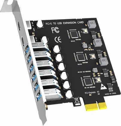 GLOTRENDS 8-Port USB-A&C 3.2 Gen 1 PCIe Expansion Card, 2 USB C 6 USB A, PCI Express 5Gbps High Speed, Windows Linux Compatible, Plug And Play, No Mac Support | U6A2C