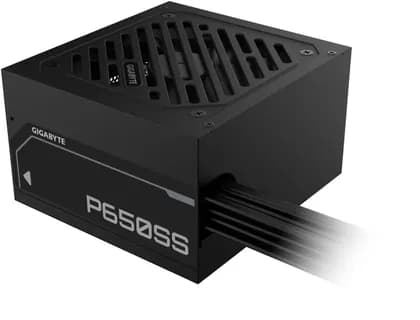 GIGABYTE P650SS Non Modular Power Supply, 650W Power, 80 Plus Silver Efficiency, 120mm Fluid Dynamic Bearing Fan, Intel ATX 3.0 Standard, 0.9 Active PFC, Black | GP-P650SS