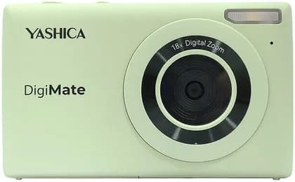 YASHICA DigiMate Digital Camera, 2.7" TFT Display, 64MP Compact Camera with 4K Video Recording, 18X Digital Zoom, LED Flash, Rechargeable Battery & USB-C Charging, Mint Green | YAS-DGM100-MG