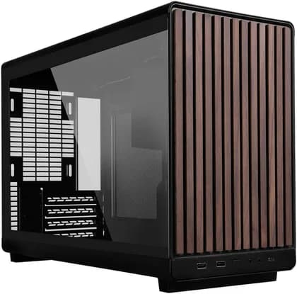 Lian Li A3-mATX Computer Case, Up to 360mm Radiator & 10x Fan Support, Mesh & Tempered Glass Panels, 26.3L Minimalistic Sleek Design, Black (Wood Edition) | G99.A3X-WDG.00