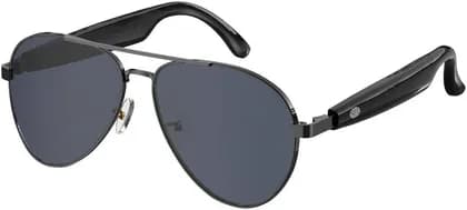 HainoTeko SG-2 Smart Sunglasses, Wireless Bluetooth Audio Glasses with Touch Controls, UV400 Protection, Built-In Speakers, Hands-Free Calling, Magnetic Charging & Lightweight, Black | SG-2