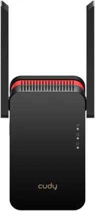 Cudy RE3000 AX3000 Mesh Wi-Fi 6 Range Extender, Dual-Band Wi-Fi 6, 2402 Mbps + 574 Mbps Wi-Fi, 1x Gigabit Ethernet Port, 50 Connected Devices, Cudy Mesh Satellite, Black | RE3000