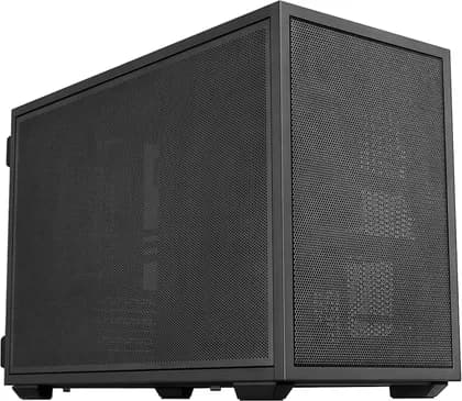Lian-Li B4-mATX Mesh Computer Case, 2x 120mm Pre-installed Fans, Supports 360mm Radiator, 140mm ATX PSU, Steel Material, Magnetic Filter, Black | B4X
